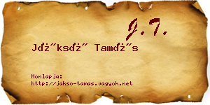 Jáksó Tamás névjegykártya
